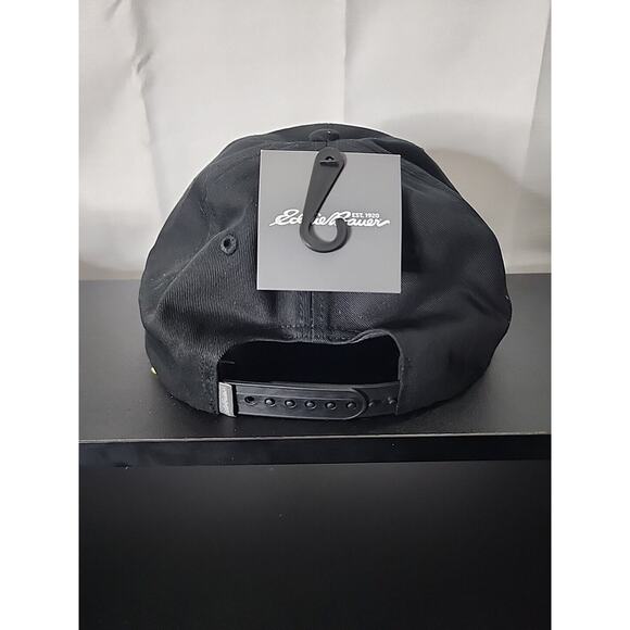 Eddie Bauer Graphic Pride Hat Snapback Baseball Style Cap OSFA Black NWT - Picture 4 of 7